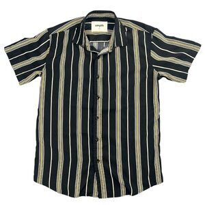 Smyth Men’s Short Sleeve Button Down Striped Shirt In Size XS